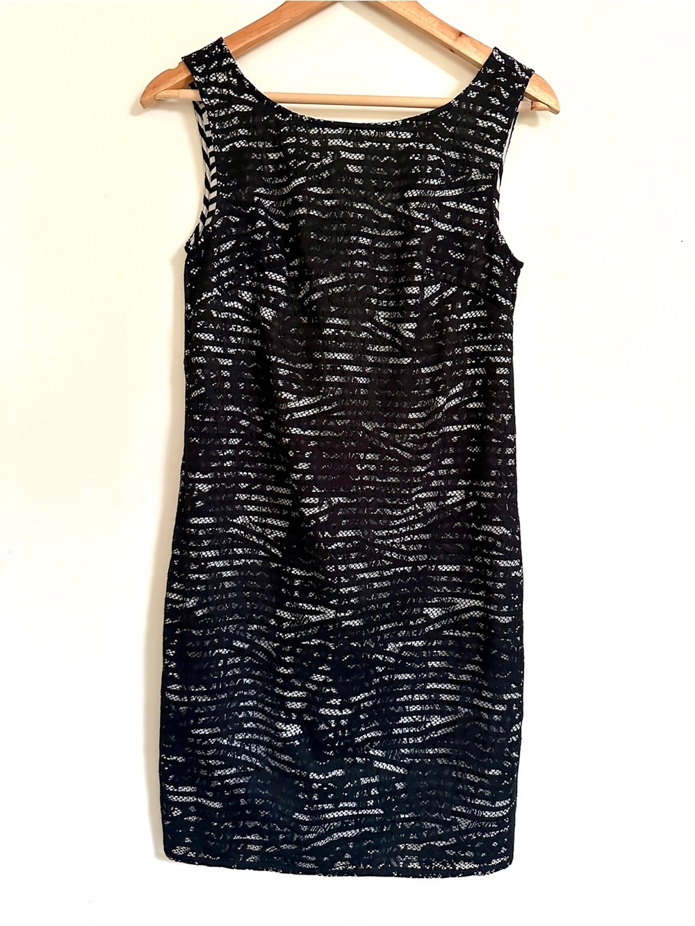 Betsey Johnson Sleeveless Lace Overlay Sheath Dress
